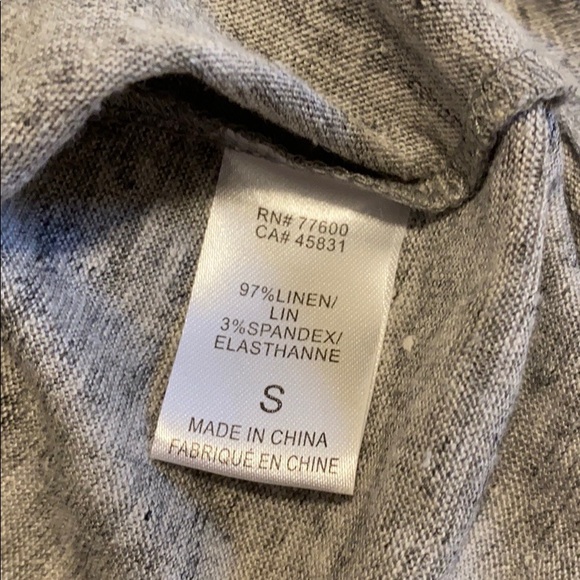 Chaser Gray Vintage Soft Linen Top Small - Picture 9 of 12